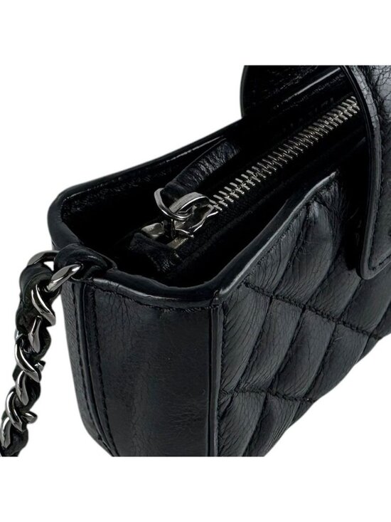 New CHANEL 25 Mini Black Quilted Caviar Leather Shoulder Bag  Chanel Mini Shoulder